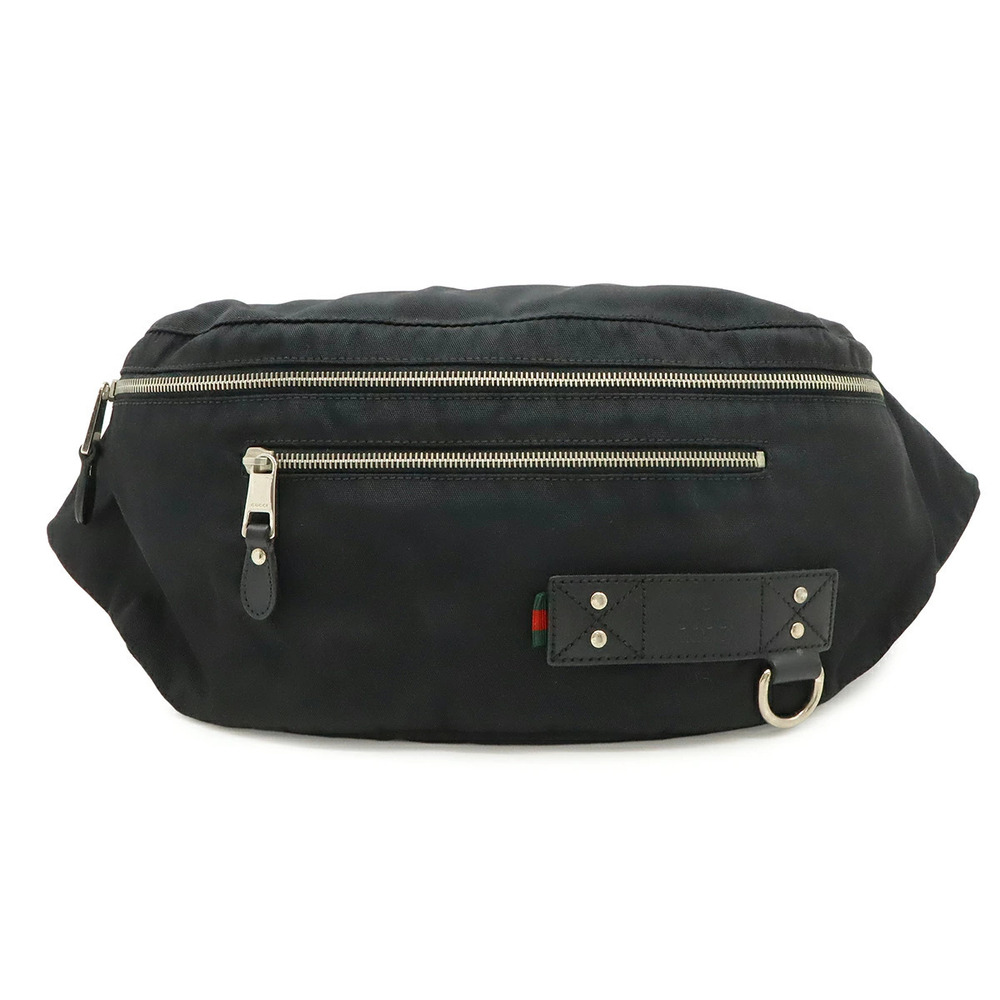 Gucci Body Crossbody Waist Bag Waist Pouch Clutch Hip Canvas Black